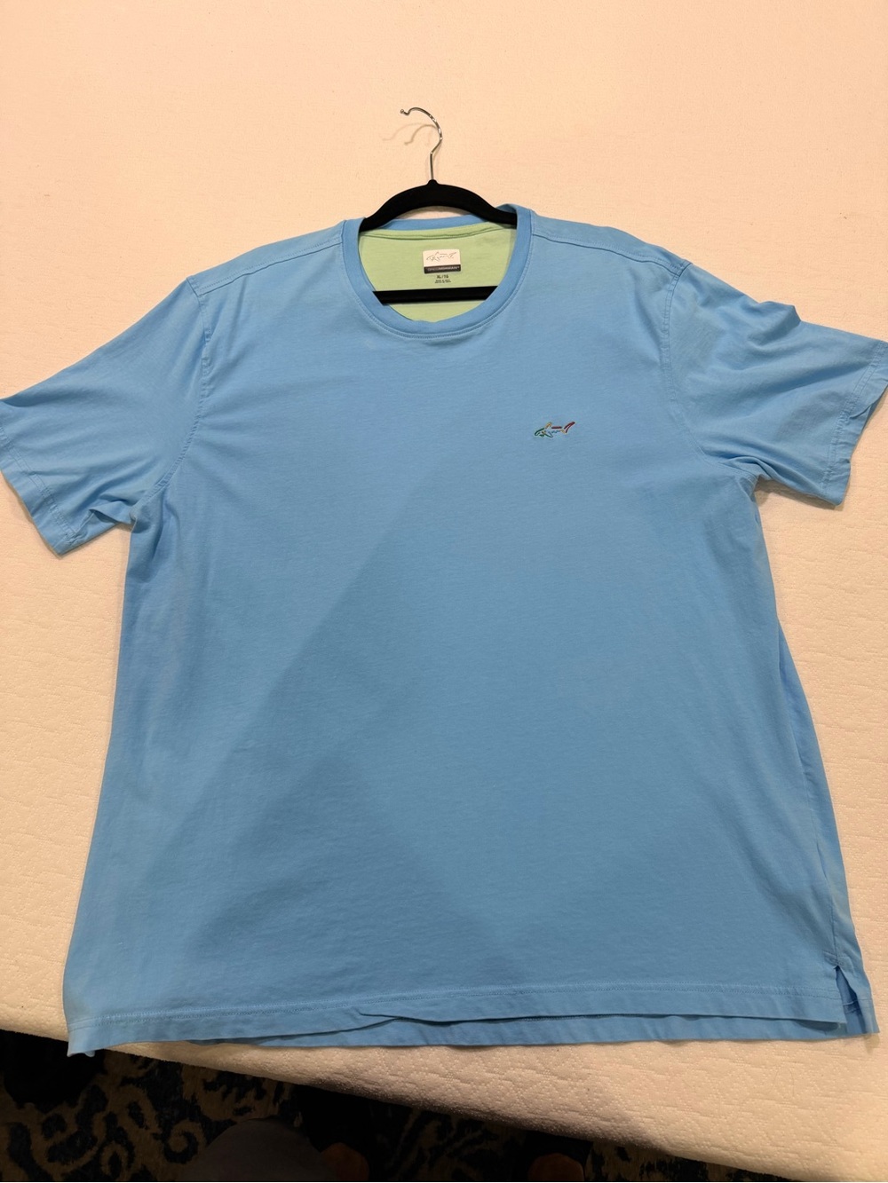 Greg Norman Collection Light Blue Short Sleeve Crew Tee